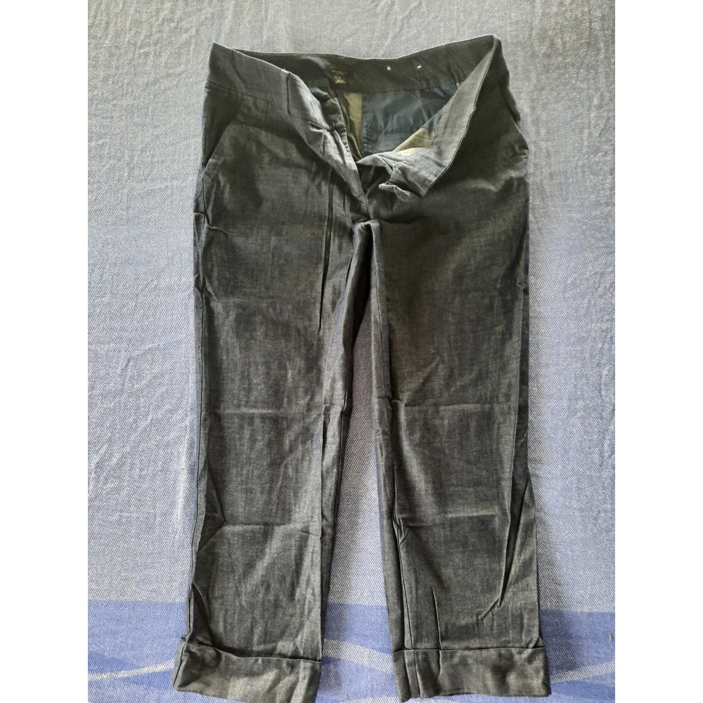 Ann Taylor Factory Womens Ankle Cuffed Pants Trousers Size 8 Straight Leg